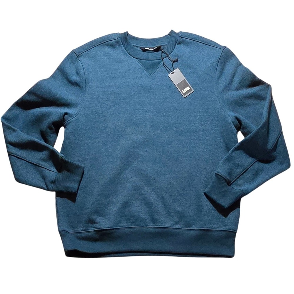 NWT WOLF & BADGER Locker Room Jasper pullover sweatshirt dark pond teal blue M